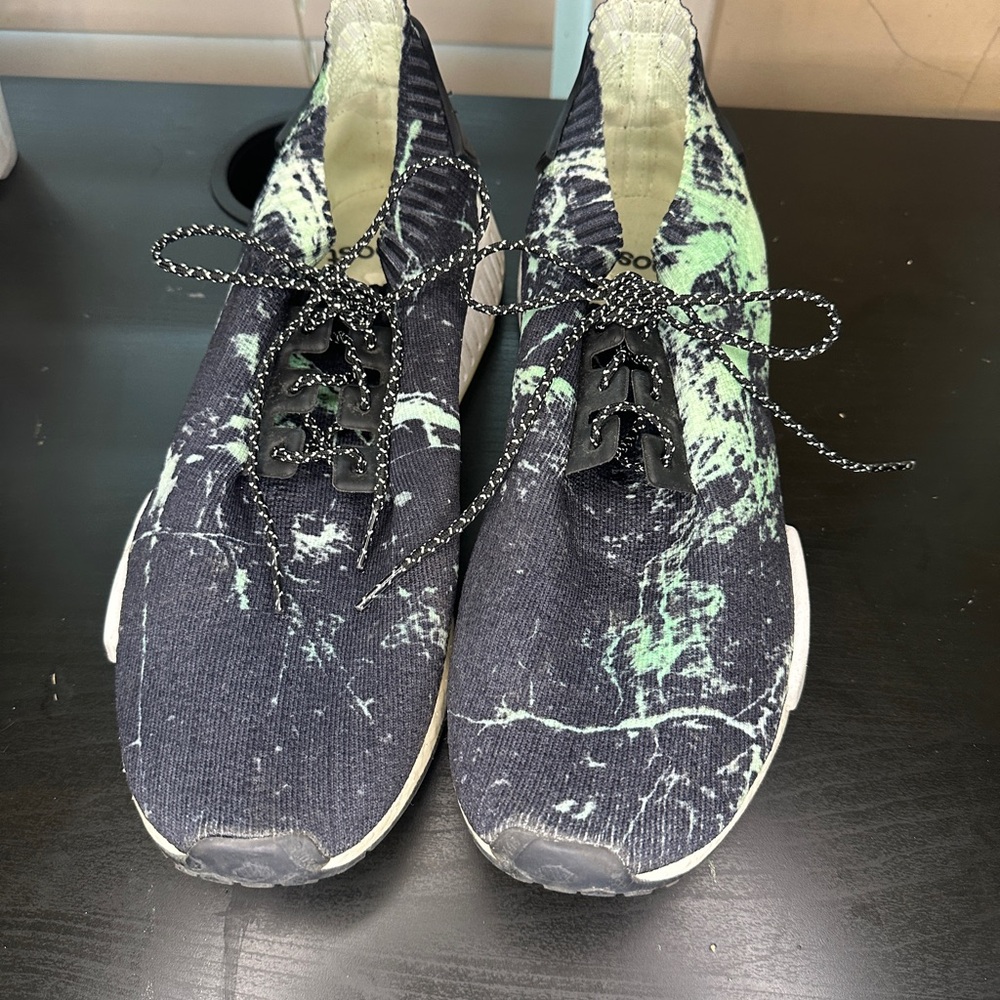 adidas Black and Green Athletic Shoes